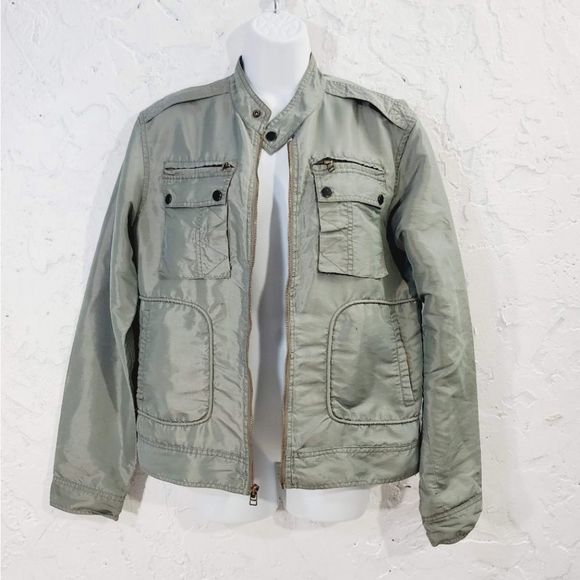 CPT by Cockpit USA military garmen nylon zippered army green jacket size medium - Picture 2 of 16